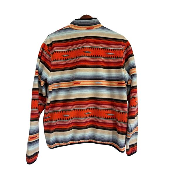 Cinch Boys Polar Fleece Pullover XXL Orange Aztec 1/4 Snap Western Cowboy Rodeo - Picture 3 of 8